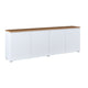 Buffet 4 portes Liko Blanc et Bois