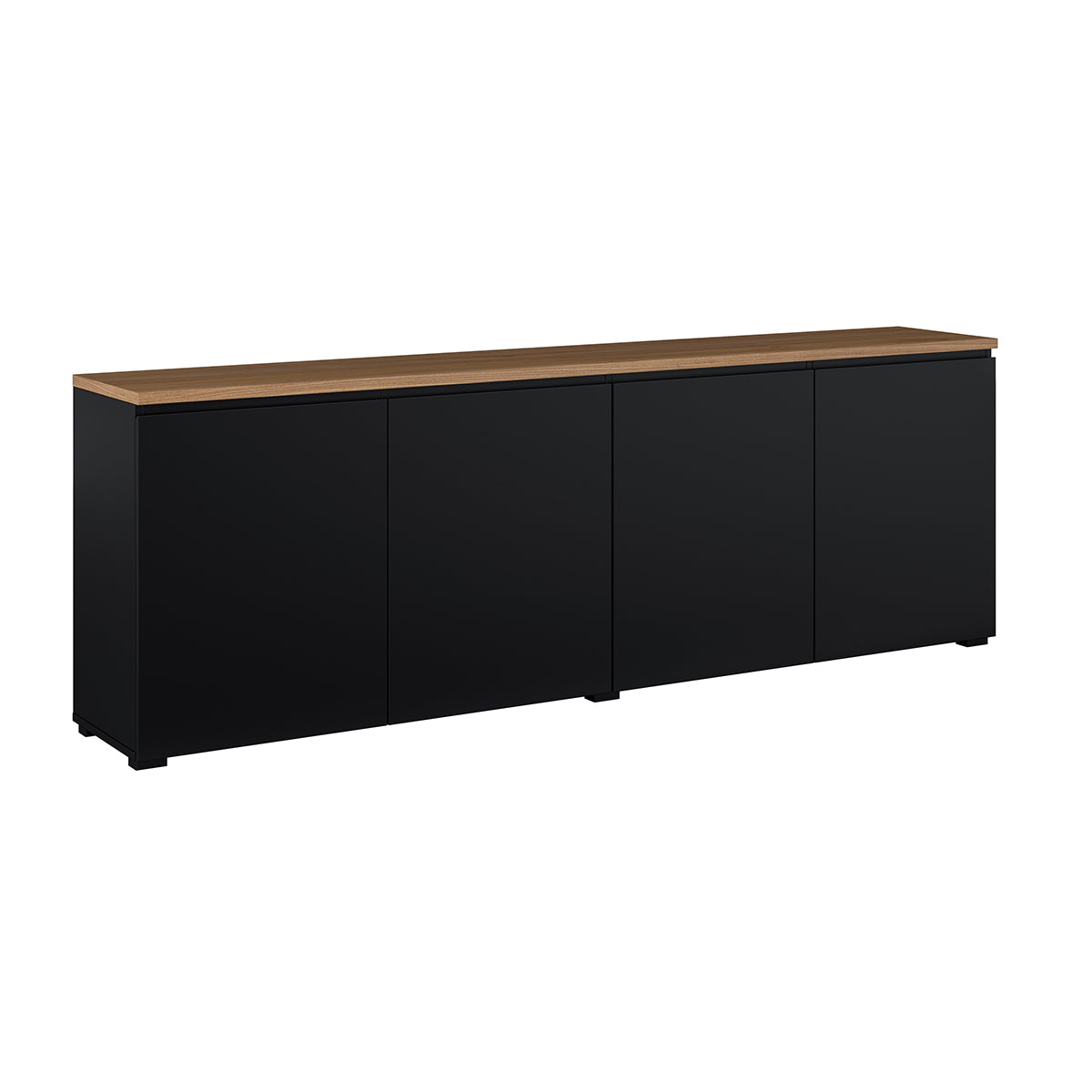 Buffet 4 portes Liko Noir et Bois