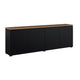 Buffet 4 portes Liko Noir et Bois