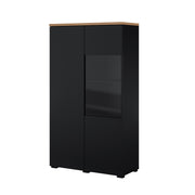 Vaisselier 2 portes Liko Noir et Bois