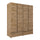 Armoire 4 portes 2 tiroirs Lilia Bois