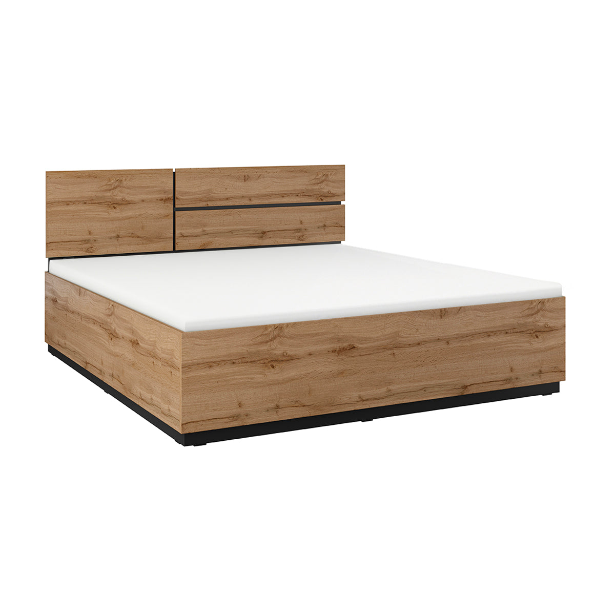 Lit 160x200 sommier inclus Lilia Bois