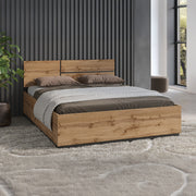 Lit 160x200 sommier inclus Lilia Bois - vue 3