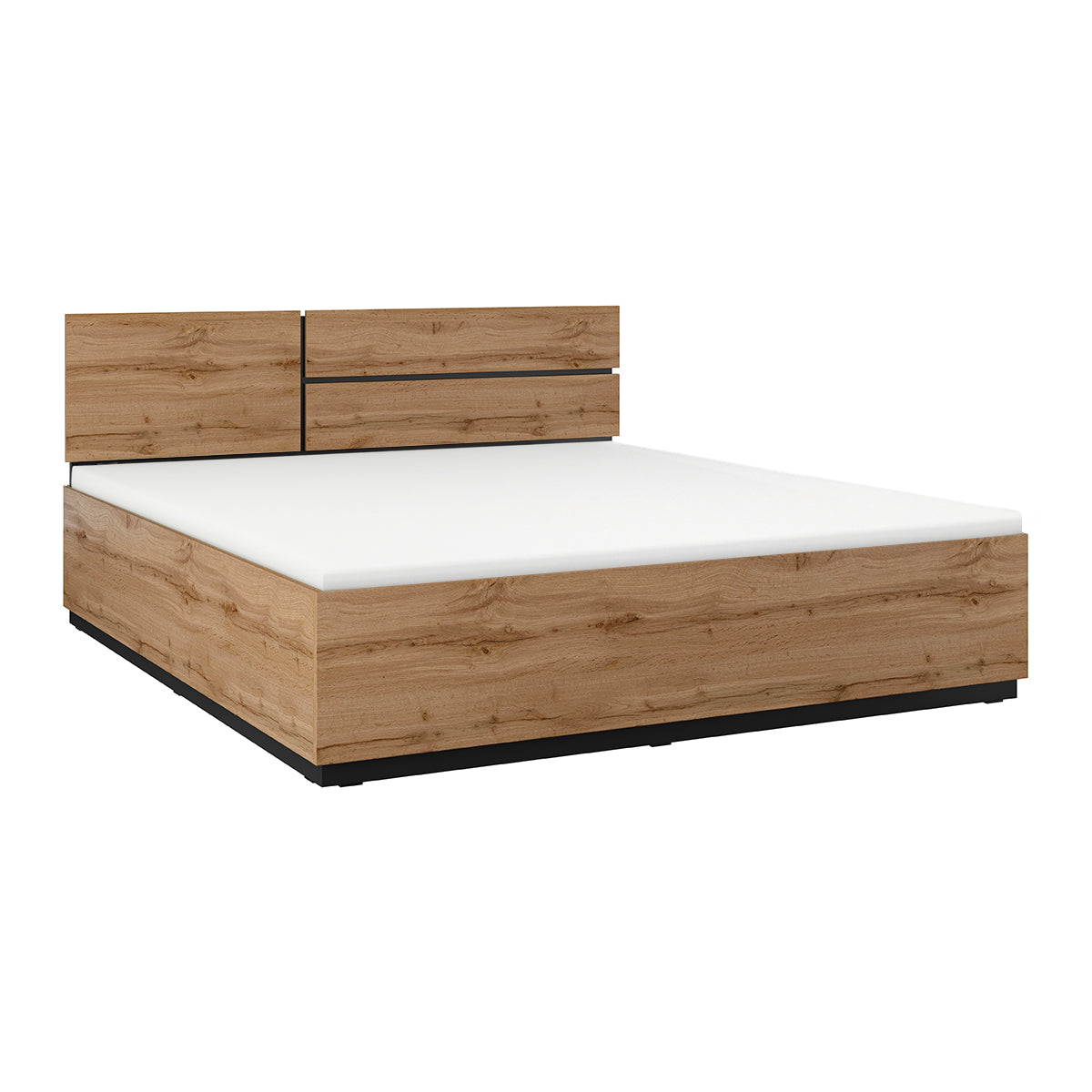 Lit coffre 180x200 sommier inclus Lilia Bois - vue 2