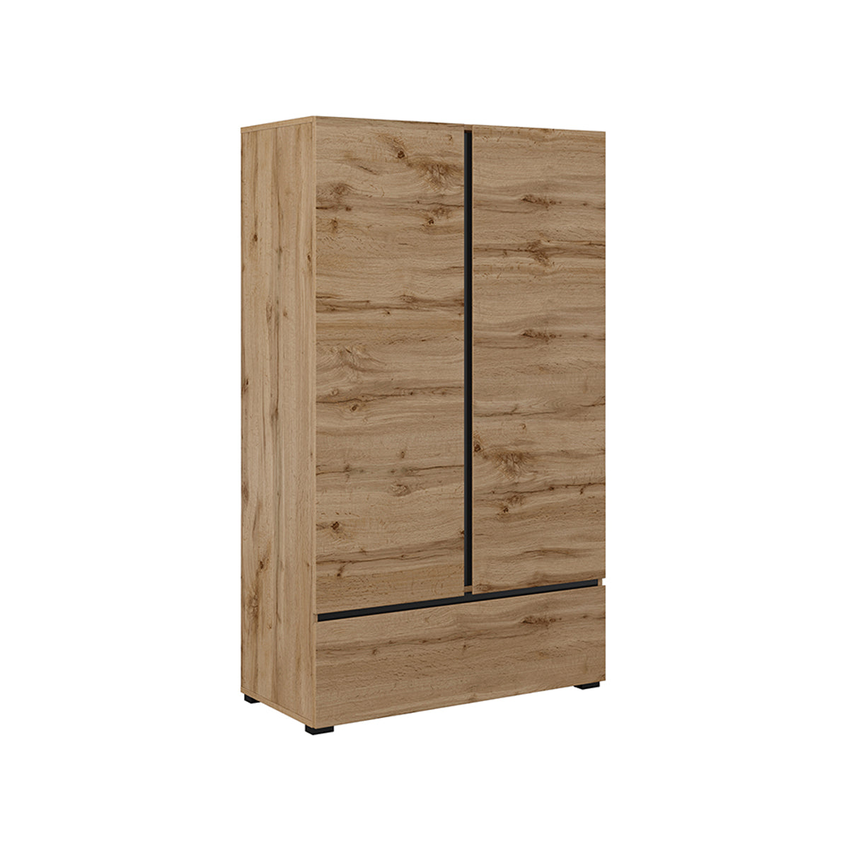 Petite armoire 2 portes 1 tiroir Lilia Bois