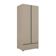 Armoire 2 portes 1 tiroir Lilia Taupe