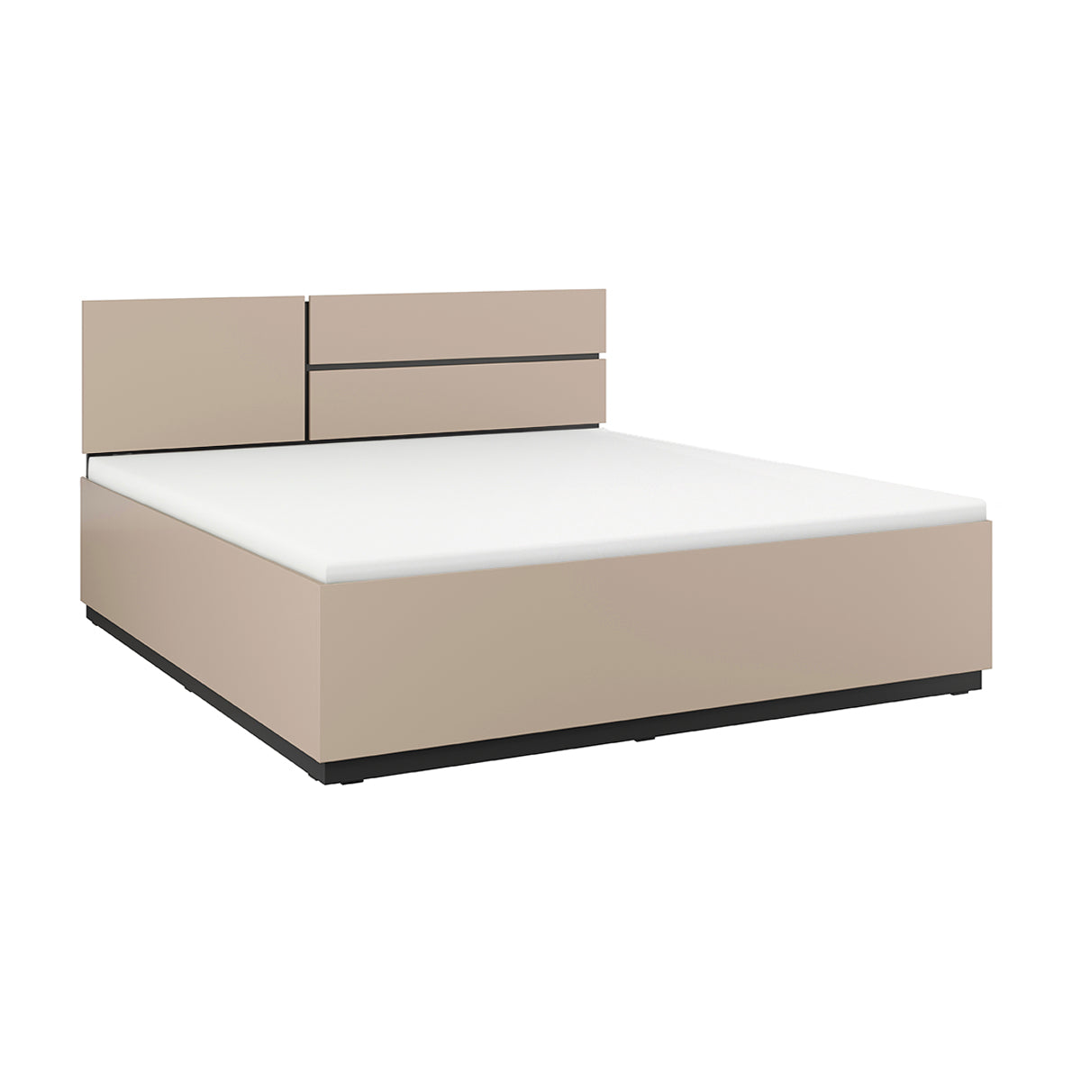 Lit 160x200 sommier inclus Lilia Taupe