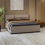 Lit 160x200 sommier inclus Lilia Taupe - vue 3