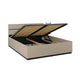 Lit coffre 160x200 sommier inclus Lilia Taupe