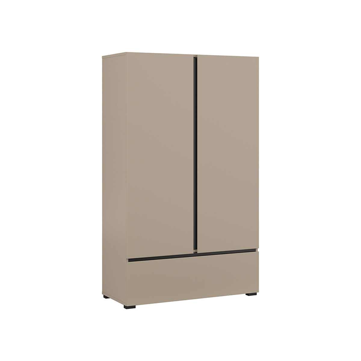 Petite armoire 2 portes 1 tiroir Lilia Taupe
