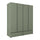 Armoire 4 portes 2 tiroirs Lilia Vert