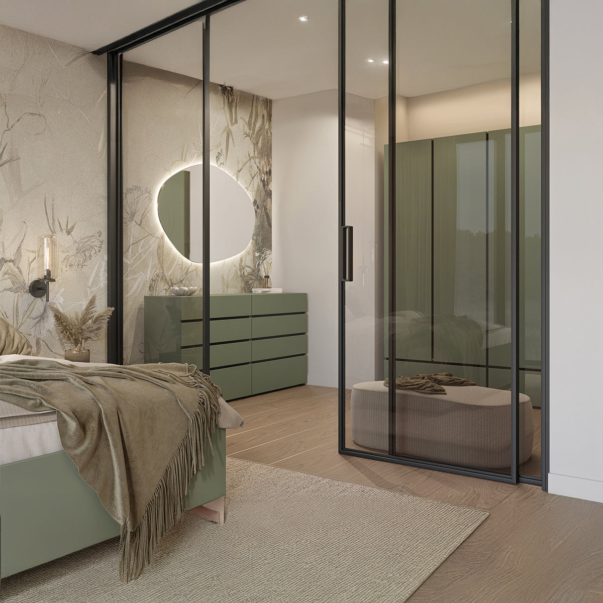 Commode 4 tiroirs Lilia Vert - vue 5