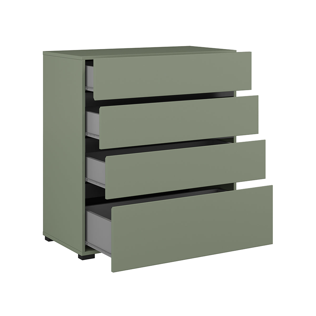 Commode 4 tiroirs Lilia Vert - vue 2
