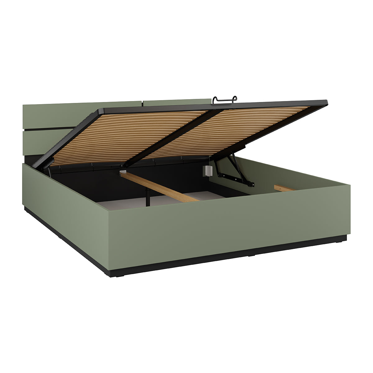 Lit coffre 180x200 sommier inclus Lilia Vert