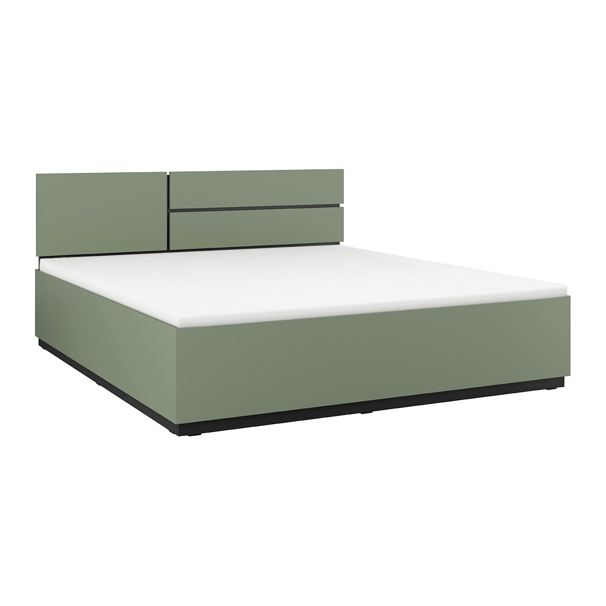 Lit coffre 180x200 sommier inclus Lilia Vert - vue 2