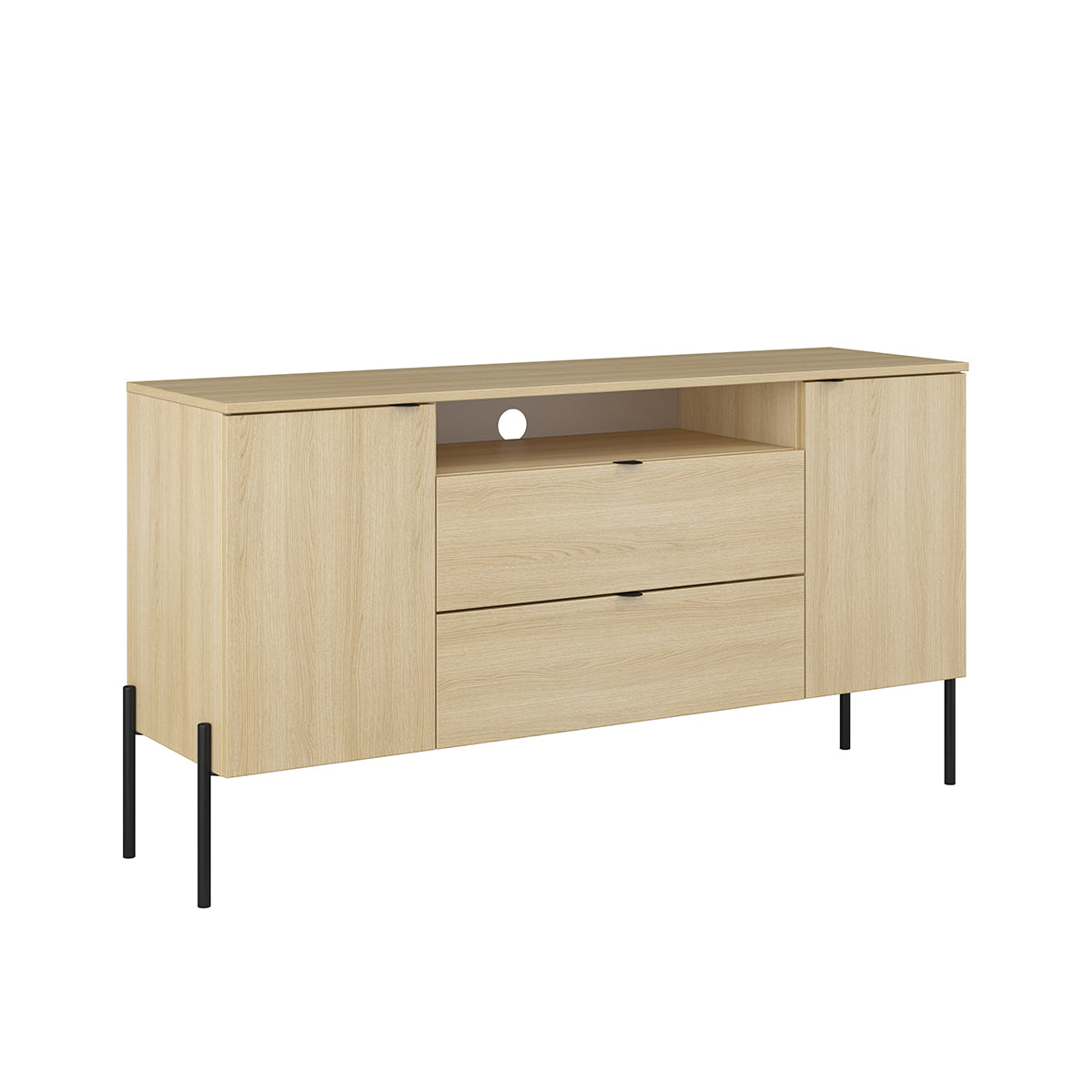 Buffet 2 portes 2 tiroirs Lucilla Bois