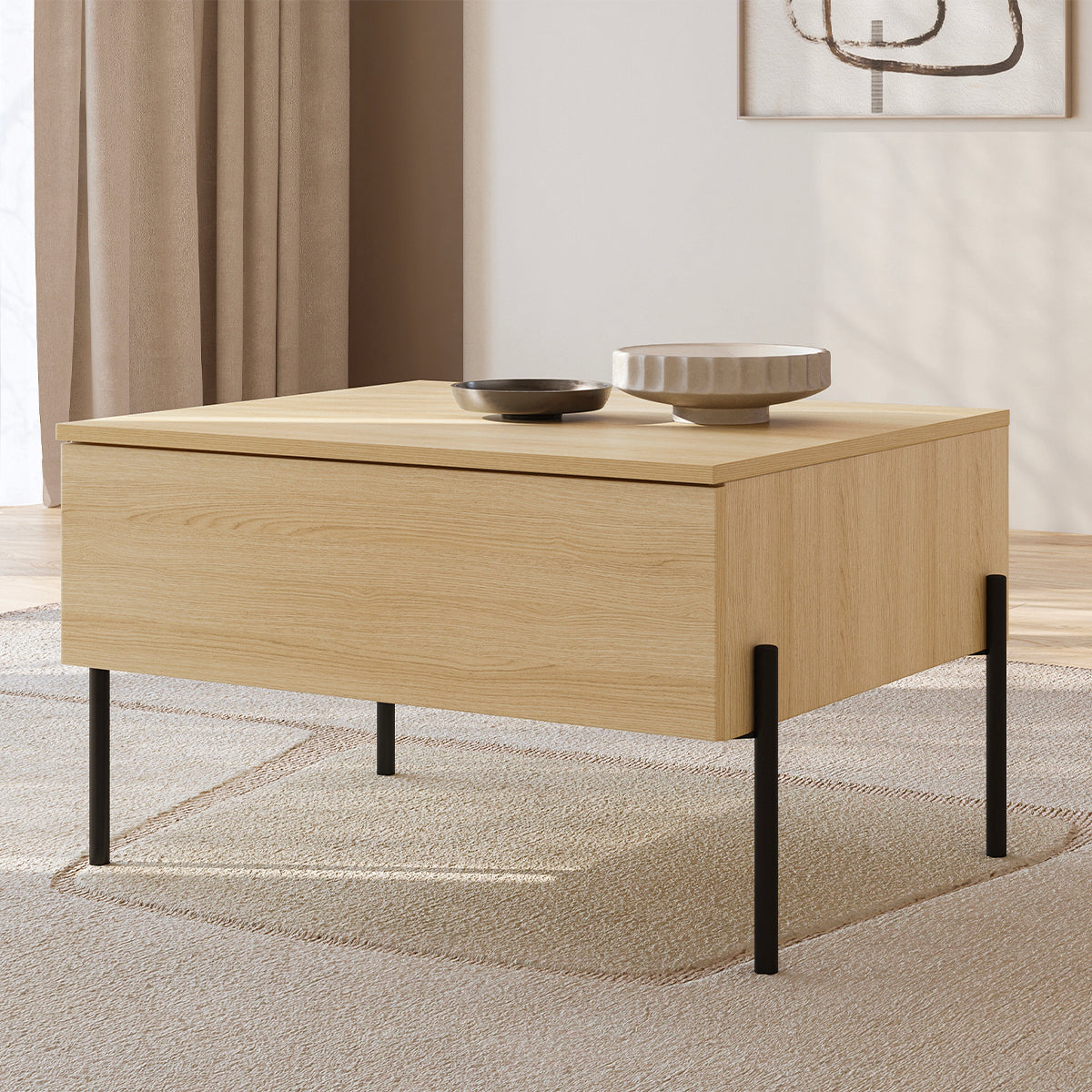 Table basse 1 tiroir Lucilla Bois - vue 4