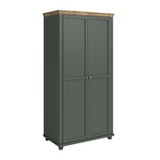 Armoire 2 portes Martin Vert et Bois