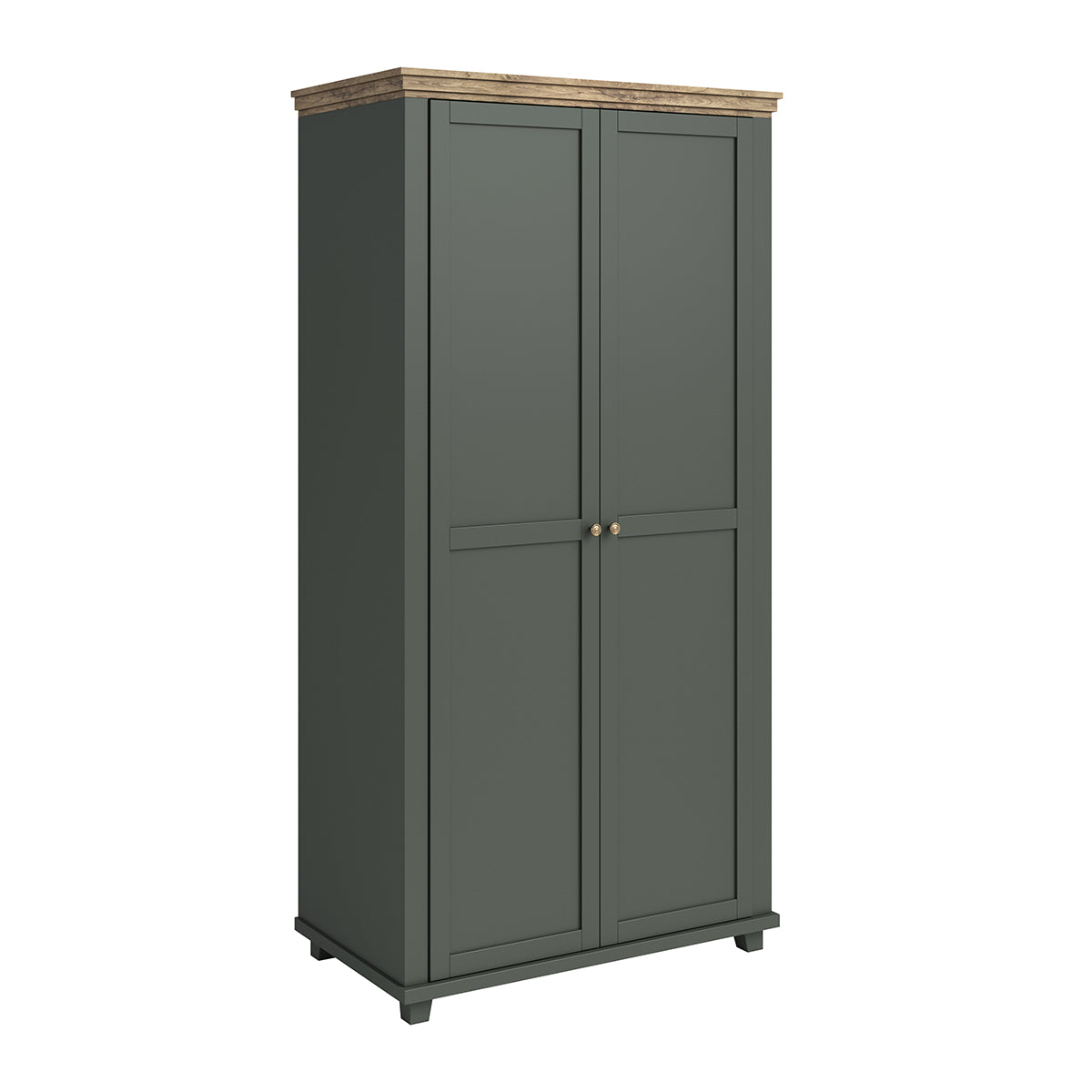 Armoire 2 portes Martin Vert et Bois