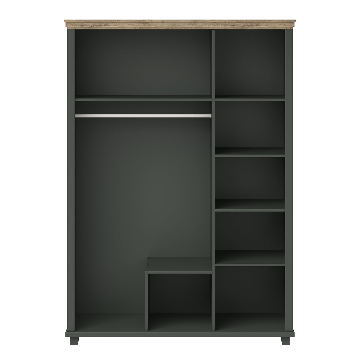 Armoire 3 portes Martin Vert et Bois - vue 4