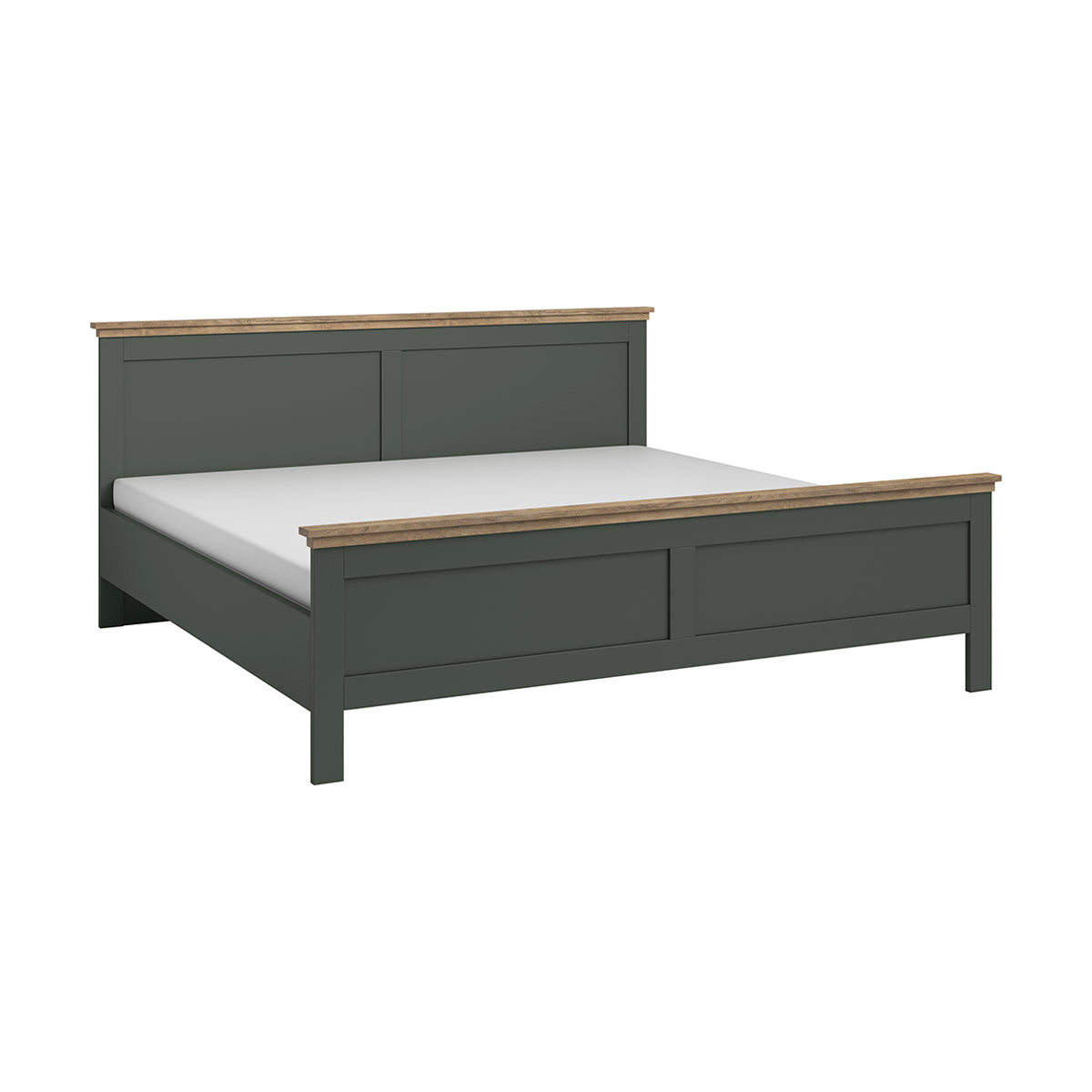 Lit 160x200 sommier inclus Martin Vert et Bois