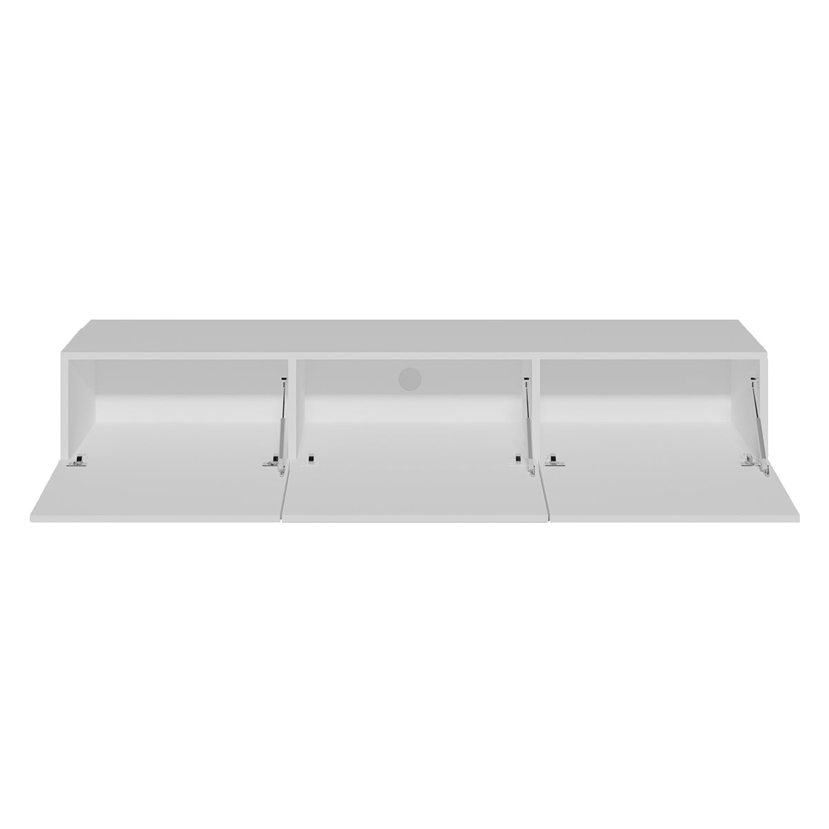 Meuble TV mural 3 portes 180 cm Idao Blanc - vue 2