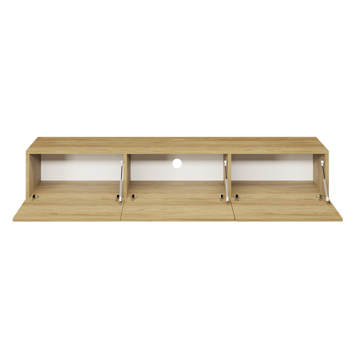 Meuble TV mural 3 portes 180 cm Idao Bois - vue 2