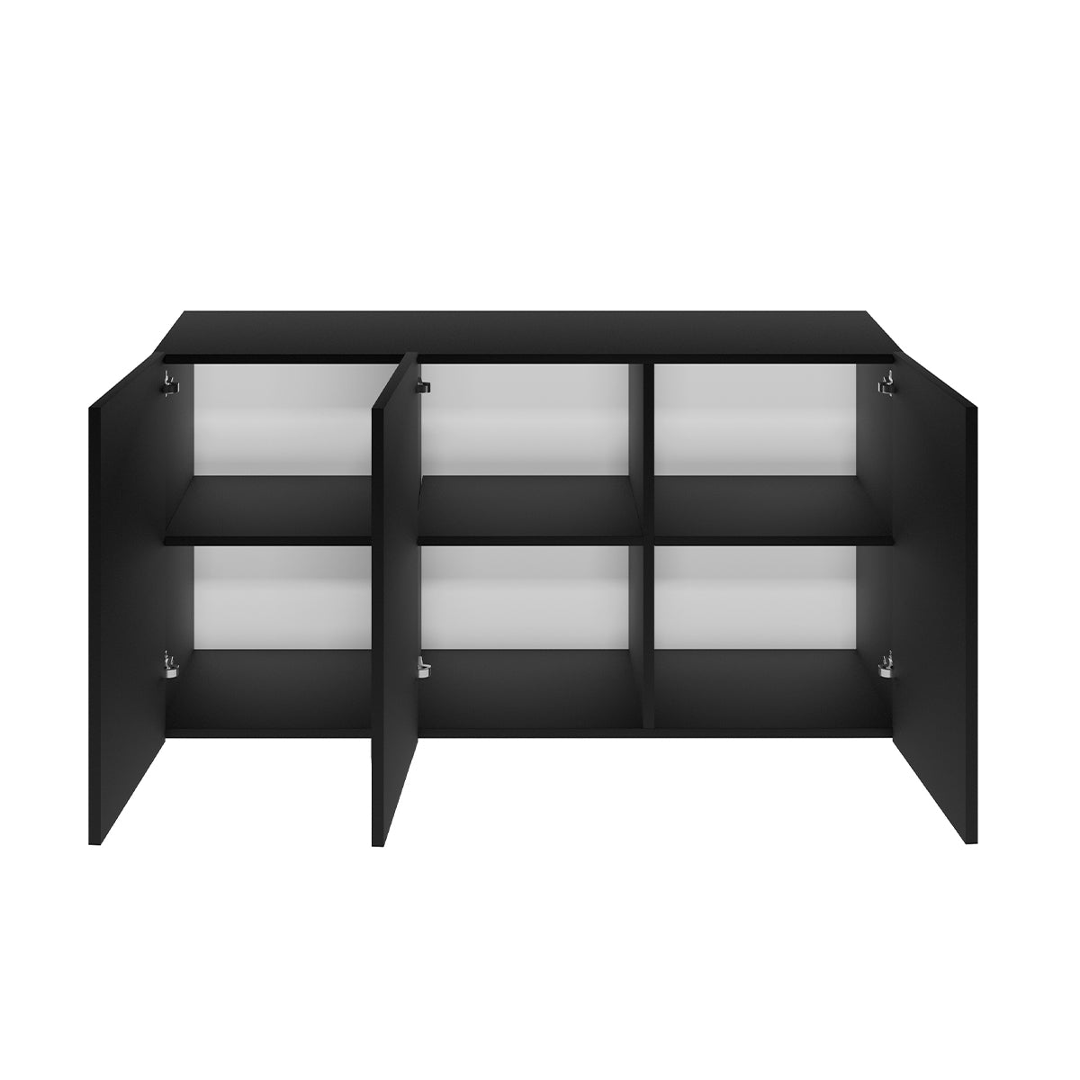 Buffet mural 3 portes Idao Noir - vue 2
