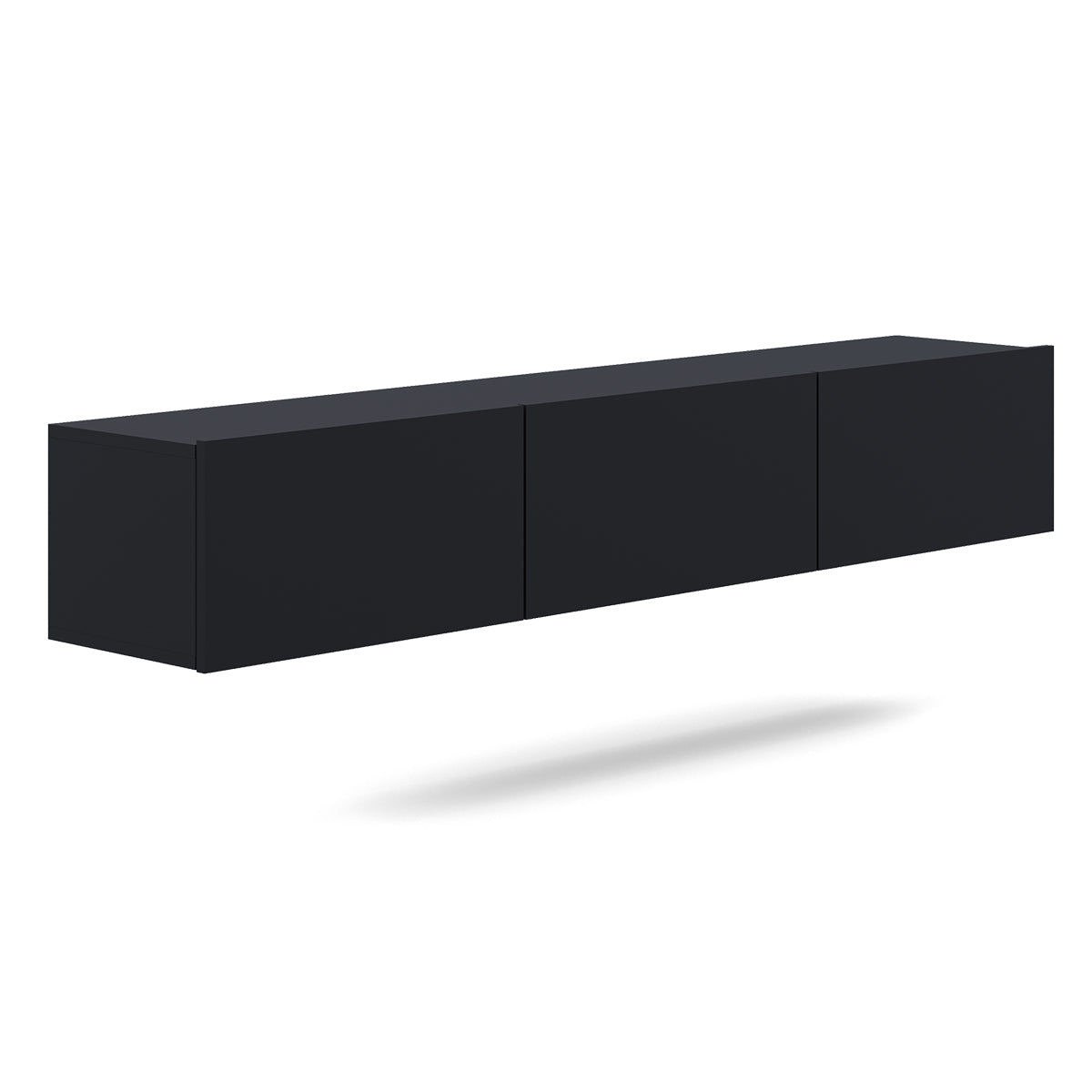 Meuble TV mural 3 portes 180 cm Idao Noir