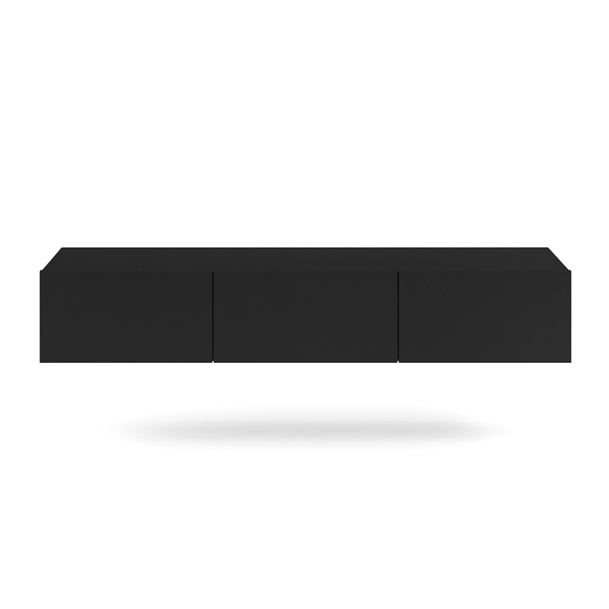 Meuble TV mural 3 portes 180 cm Idao Noir - vue 3