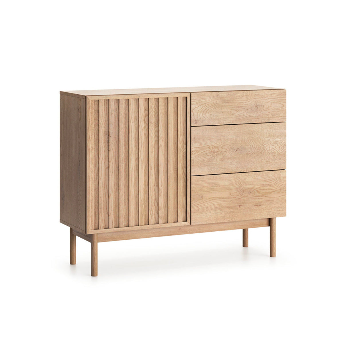Buffet 1 porte 3 tiroirs Idor Bois