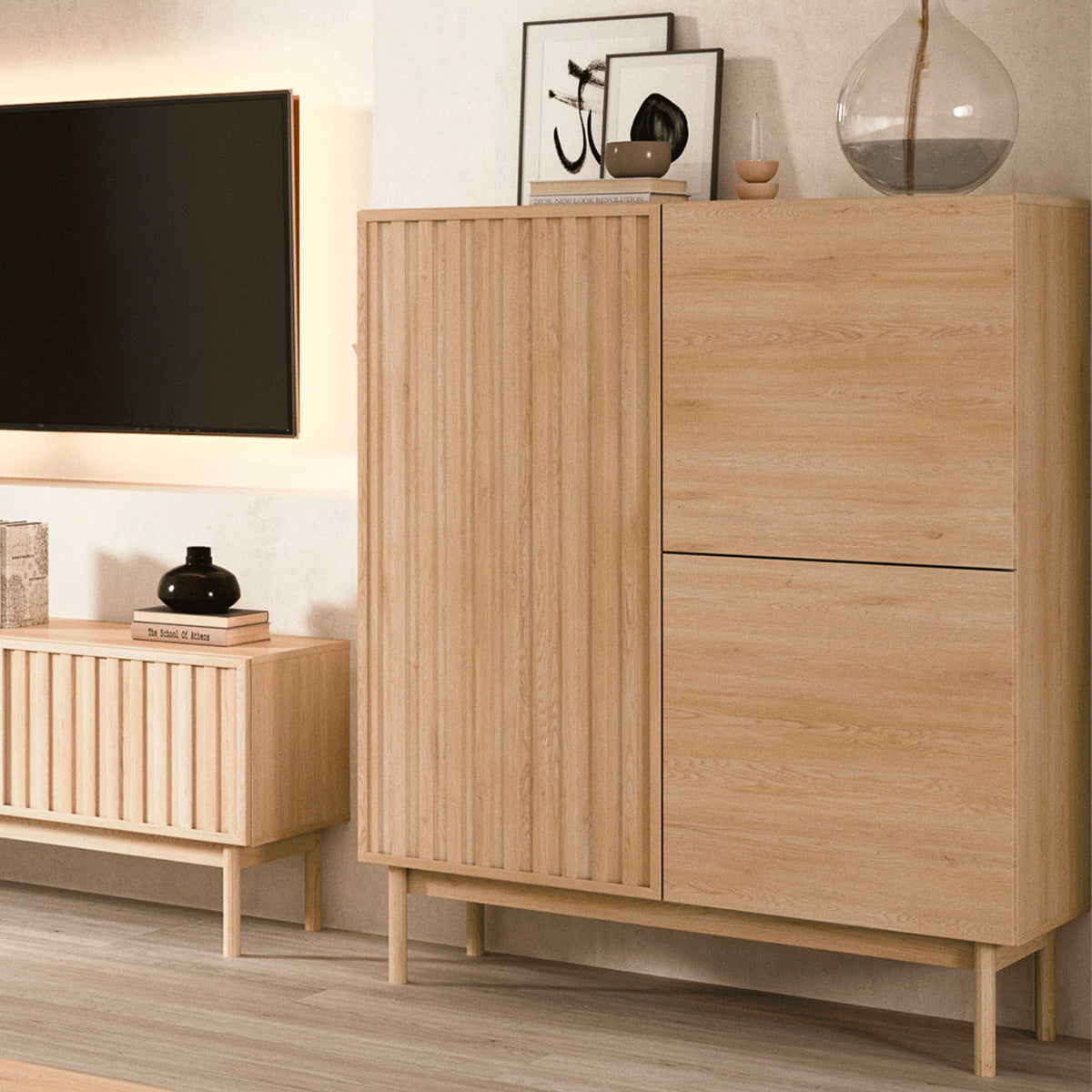 Buffet haut 3 portes Idor Bois - vue 2