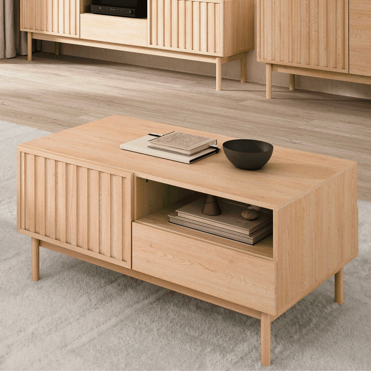 Table basse 4 portes Idor Bois - vue 2