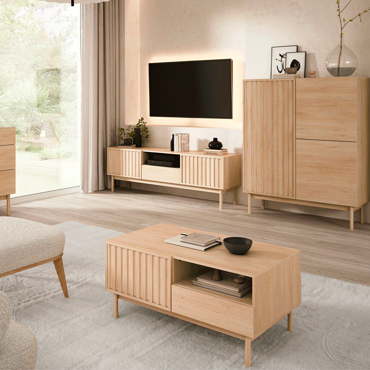 Table basse 4 portes Idor Bois - vue 3