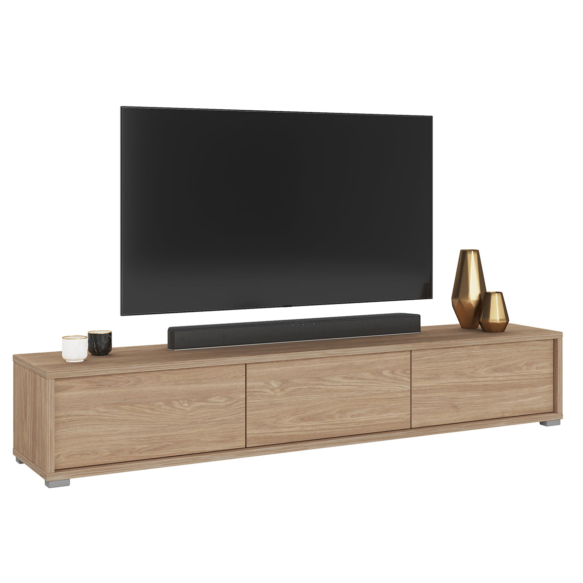 Meuble TV mural 3 portes 180 cm Idra Bois - vue 6