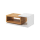 Table basse Ilyes Bois et Blanc