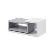 Table basse Ilyes Blanc et Béton