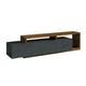 Meuble TV 1 tiroir 219 cm Ilyes Gris et Bois