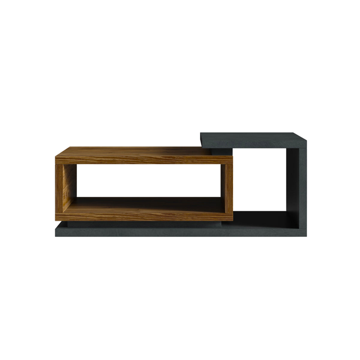 Table basse Ilyes Gris et Bois - vue 2