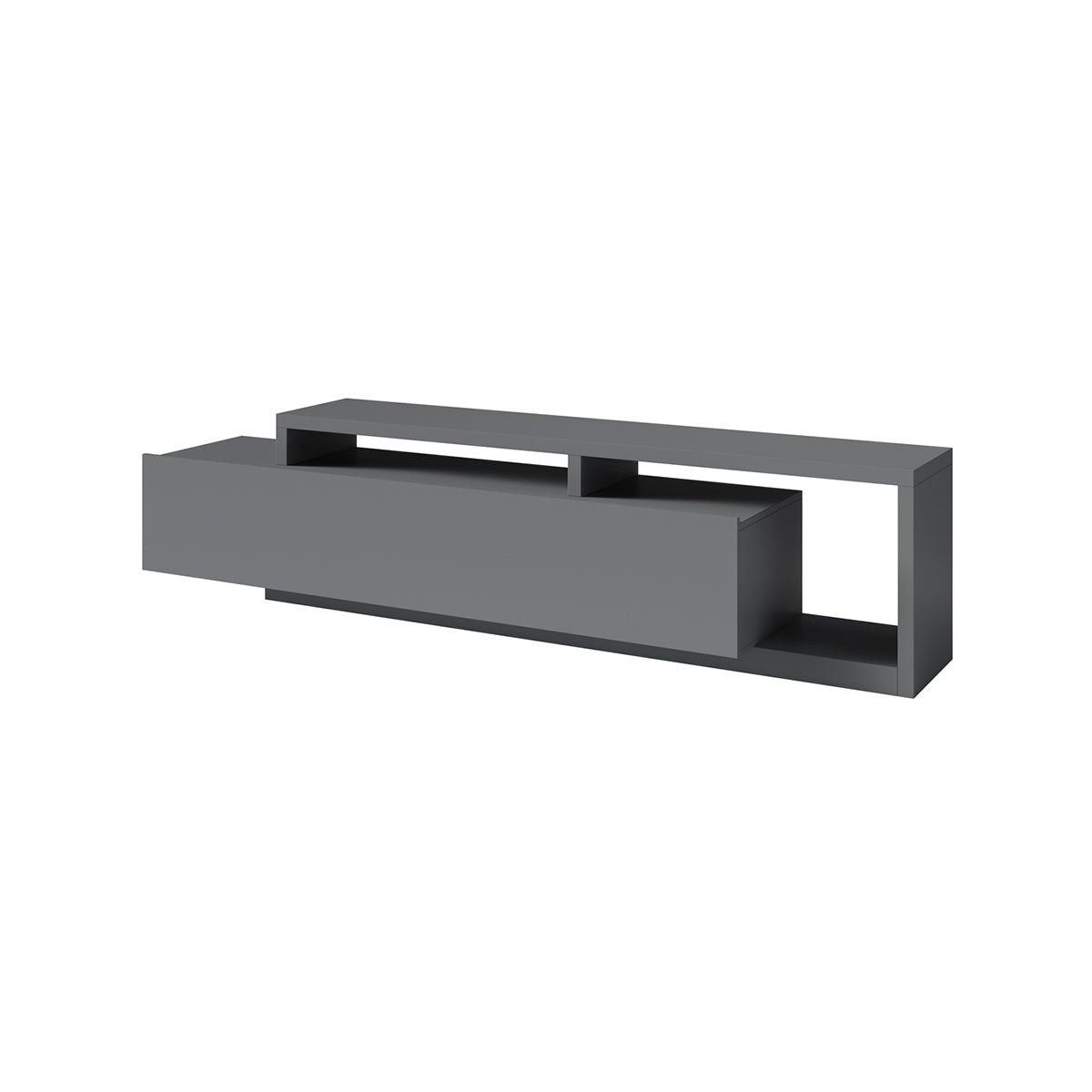 Meuble TV 1 tiroir 219 cm Ilyes Gris