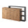 Buffet 2 portes 4 tiroirs Ilyes Bois et Gris