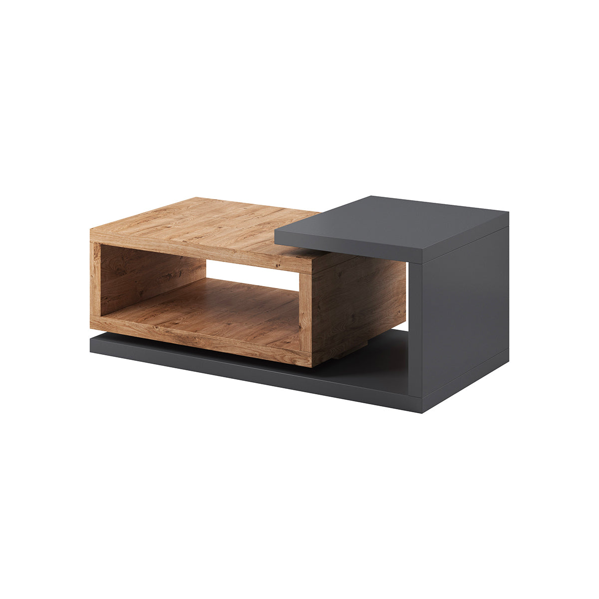 Table basse Ilyes Bois et Gris