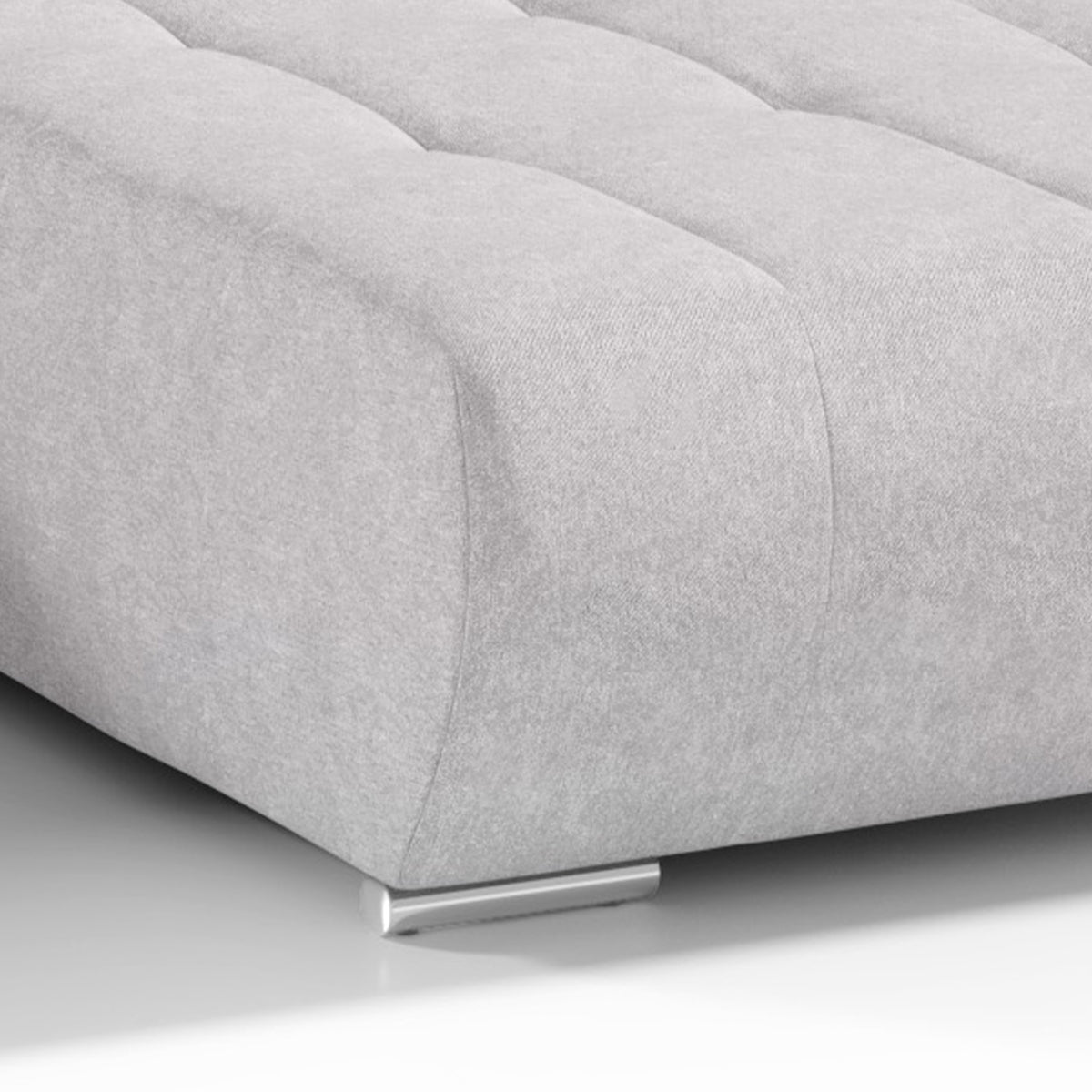 Canapé U 5 places convertible coffre Jonas Gris clair - vue 5