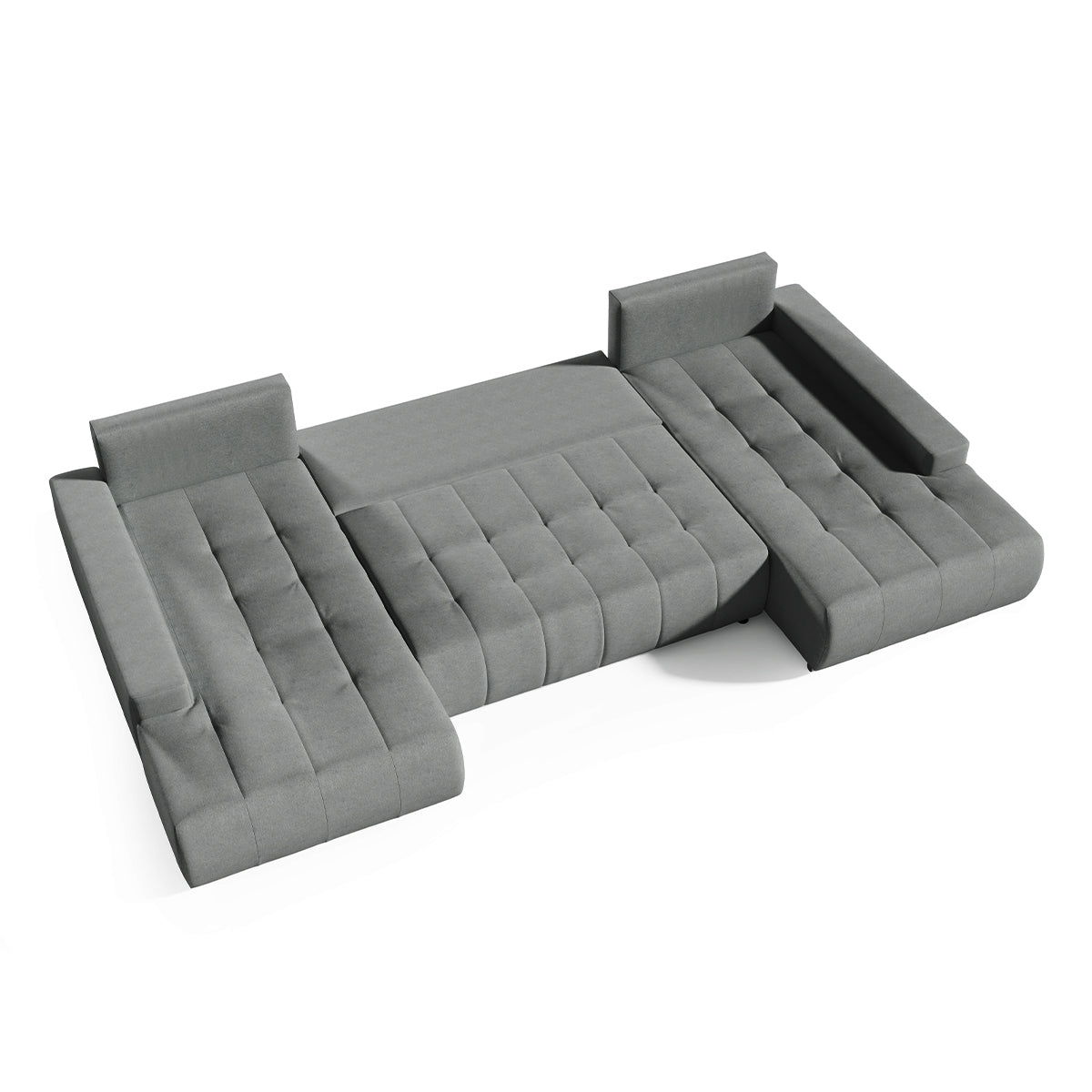 Canapé U 5 places convertible coffre Jonas Gris foncé - vue 10