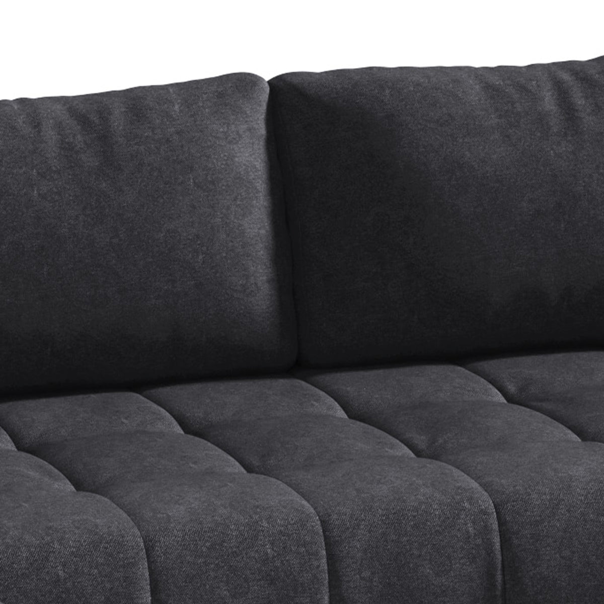 Canapé U 5 places convertible coffre Jonas Gris anthracite - vue 4