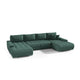 Canapé U 5 places convertible coffre Jonas Vert