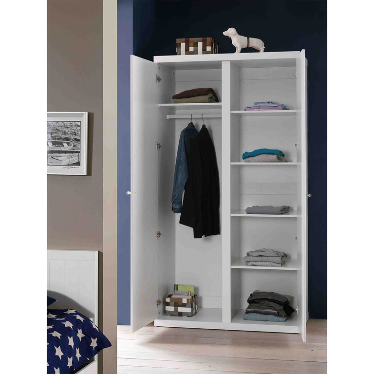 Armoire 2 portes Vipack Robin - Blanc - vue 3