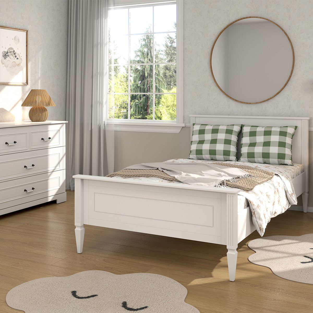 Lit 120x200 sommier inclus Bellamy Ines Blanc - vue 3