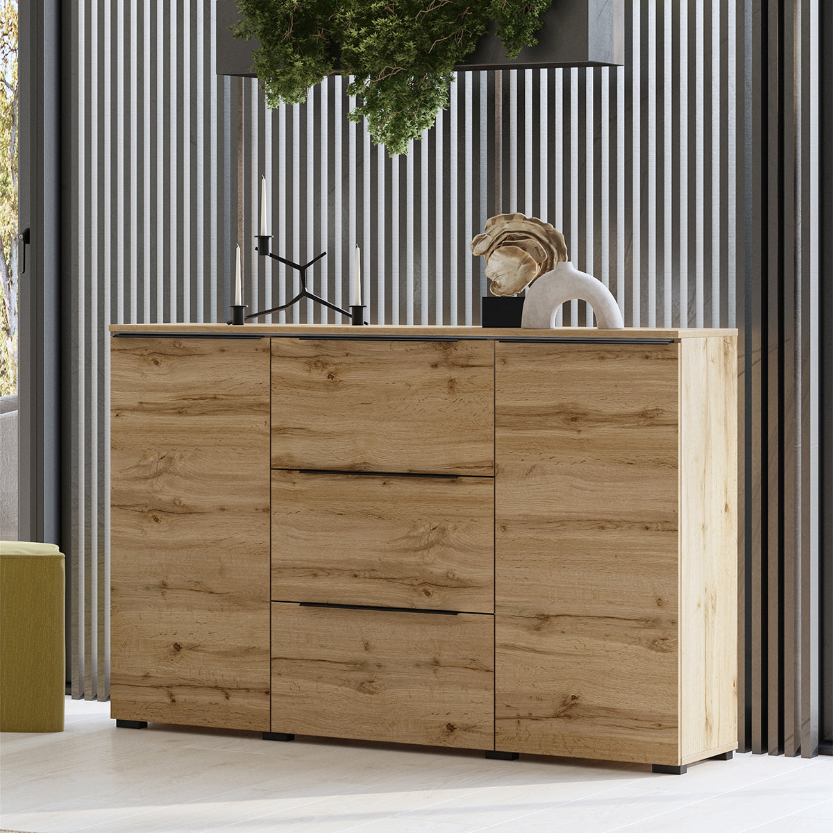 Buffet 2 portes 3 tiroirs Jacob Bois - vue 4