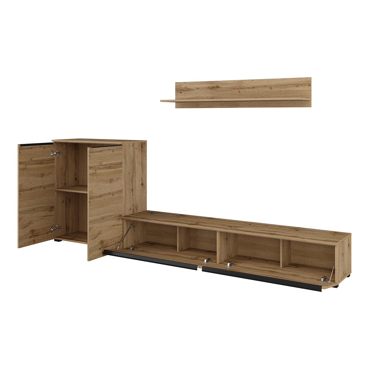 Mur TV 260 cm Jacob Bois - vue 2